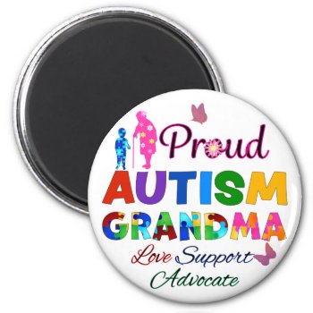 Proud Autism Grandma Magnet by AutismSupportShop at Zazzle