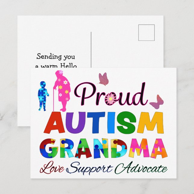 Proud Autism Grandma Postcard (Front/Back)