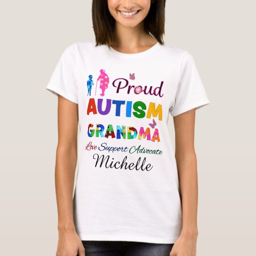Proud Autism Grandma T_Shirt