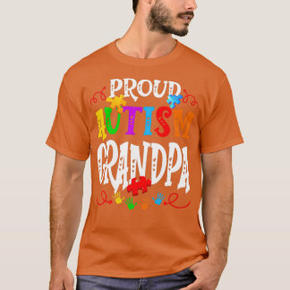 Proud Autism Grandpa Funny Autism Awareness Family T-Shirt