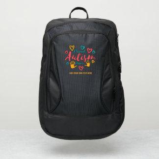 PROUD AUTISM MOM - Add Text To Personalize Custom Port Authority® Backpack