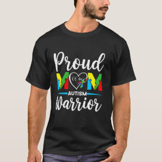 proud autism Mom Autism awareness warrior matching T-Shirt
