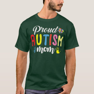 Proud Autism Mom  Autism Puzzle Awareness ADHD Aut T-Shirt