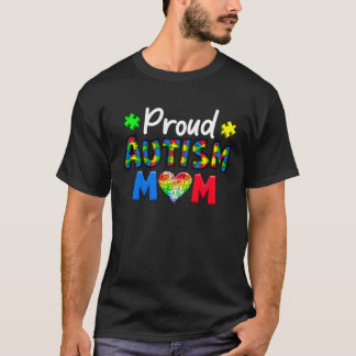 Proud Autism Mom Autism Puzzle Heart Mama Autism A T-Shirt