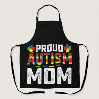 Proud Autism Mom Awareness Autistic Family Apron
