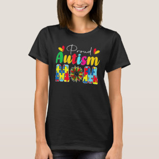 Proud Autism Mom Awareness Sunflower T-Shirt