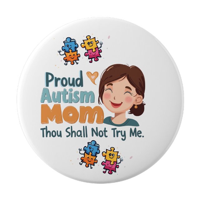 Proud Autism Mom Badge Pin Button Badge (Proud Autism Mom Badge Pin Button Badge)