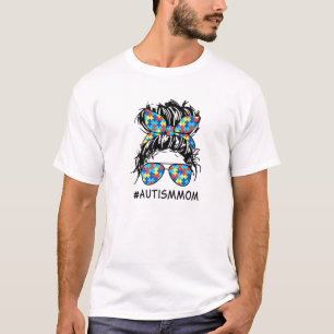 Proud Autism Mom Bear Mother Autistic Awareness Mo T-Shirt