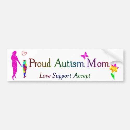 Proud Autism Mom Bumper Sticker