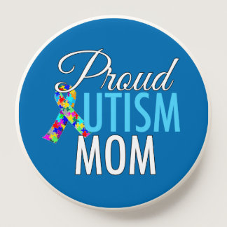 Proud Autism Mom Cute Blue PopSocket