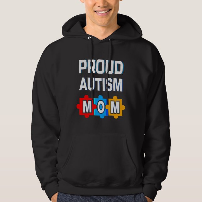 Proud Autism Mom Essential Hoodie (Front)
