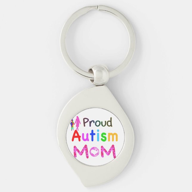 Proud Autism Mom Keychain (Front)
