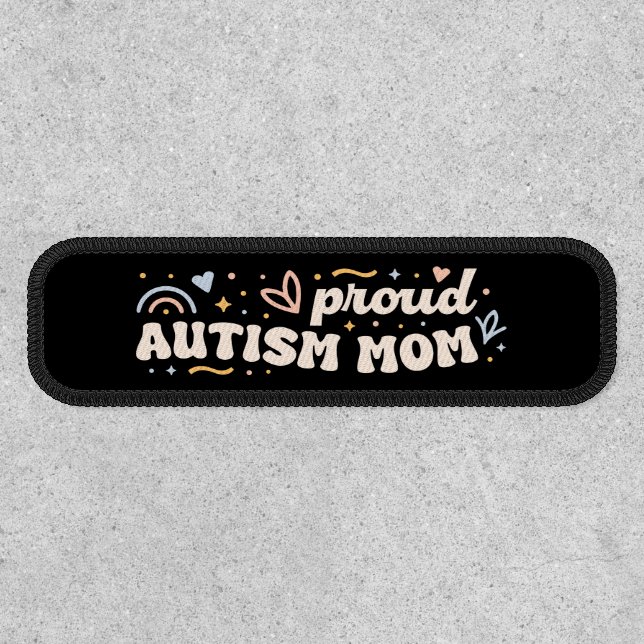 Proud autism mom mother patch (Front)