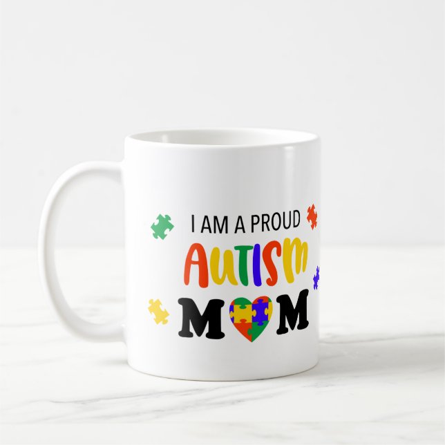Proud Autism Mom Mug (Left)