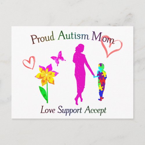 Proud Autism Mom Postcard