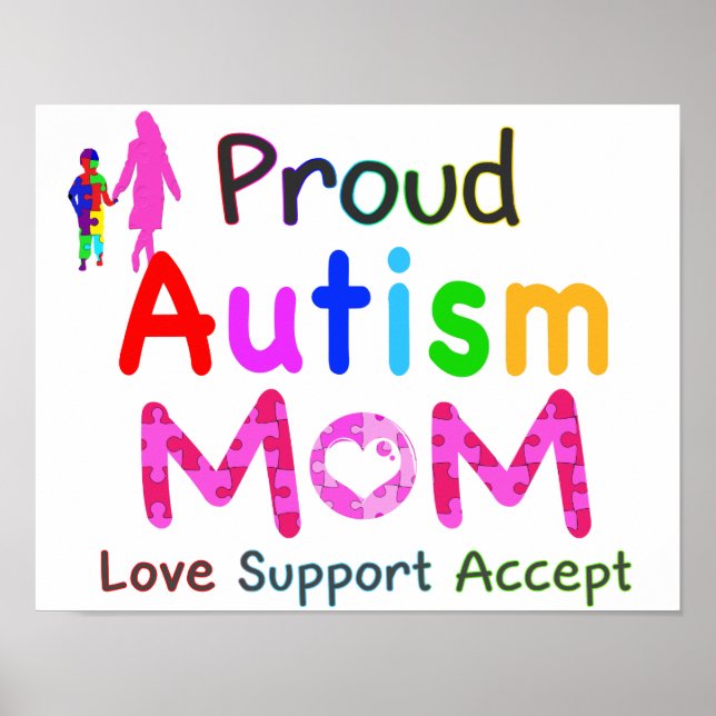 Proud Autism Mom Poster (Front)