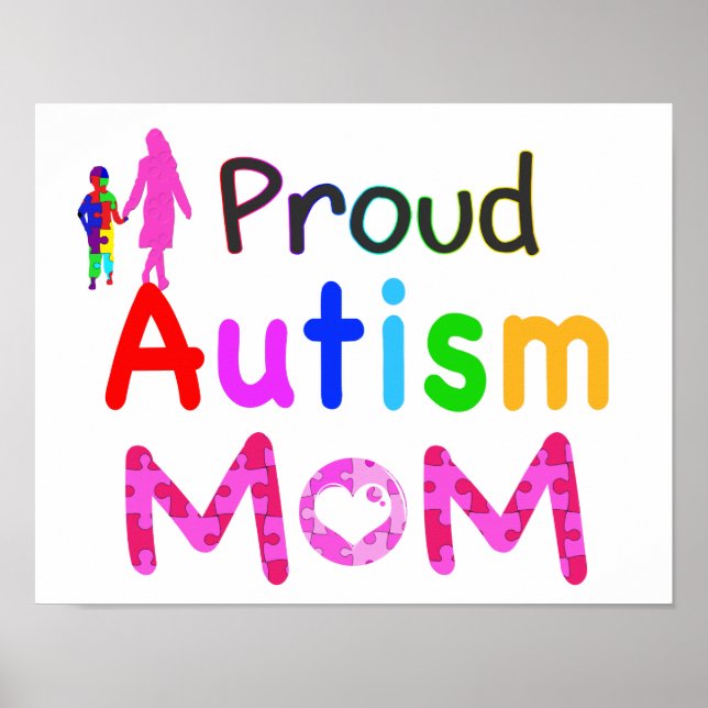 Proud Autism Mom Poster (Front)
