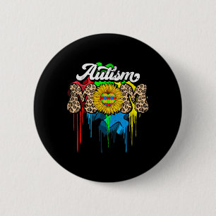 Proud Autism Mom Support Autism Awareness Month Wo Button