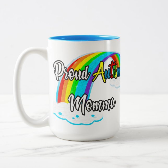 Proud Autism Momma Coffee Mug (Left)