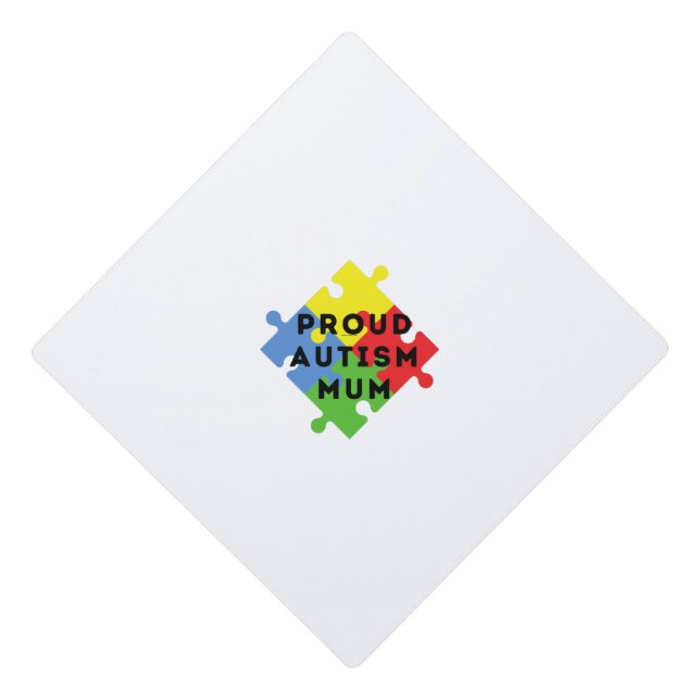 Proud Autism Mum Graduation Cap Topper (Front)