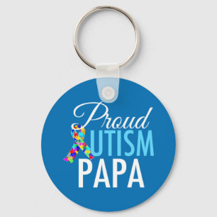 Proud Autism Papa Keychain