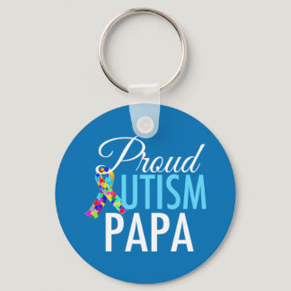 Proud Autism Papa Keychain