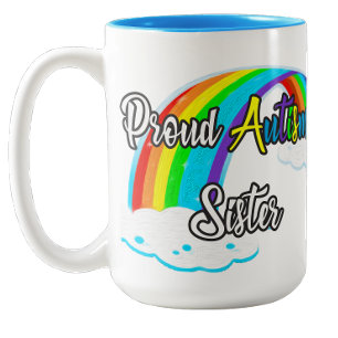 Proud Autism Sister Two-Tone Coffee Mug