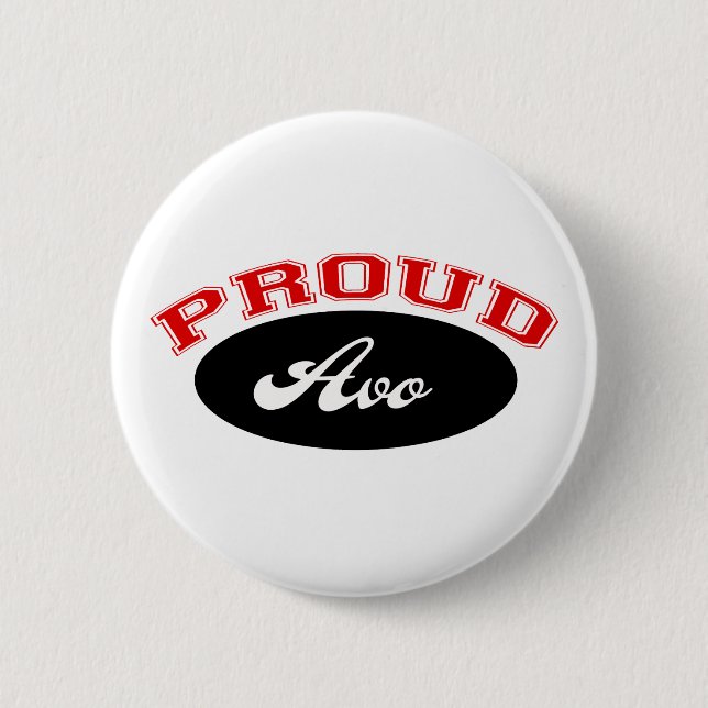 Proud Avo Pinback Button (Front)