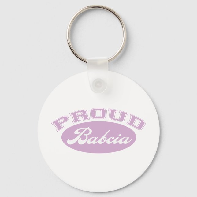 Proud Babcia Keychain (Front)