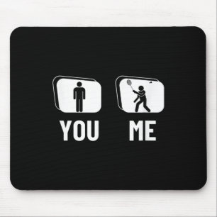 Proud Badminton Player Men Shuttle Funny Badminton Mouse Pad