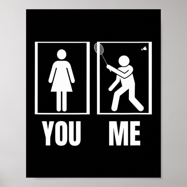 Proud Badminton Player Women Shuttle Funny Badmint Poster (Front)