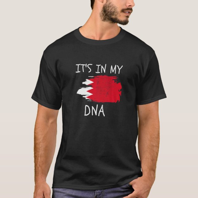 Proud Bahraini Pride It's In My DNA Bahrain Countr T-Shirt (Front)