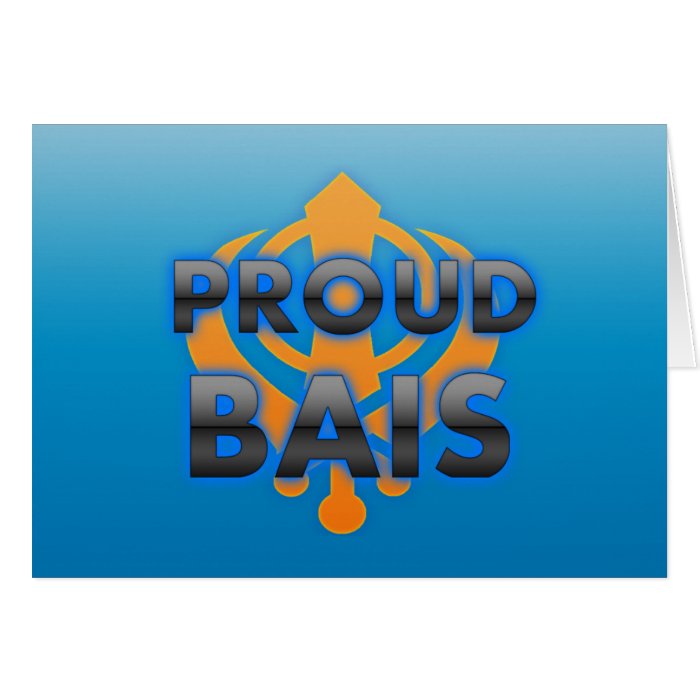 Proud Bais, Bais pride Greeting Card