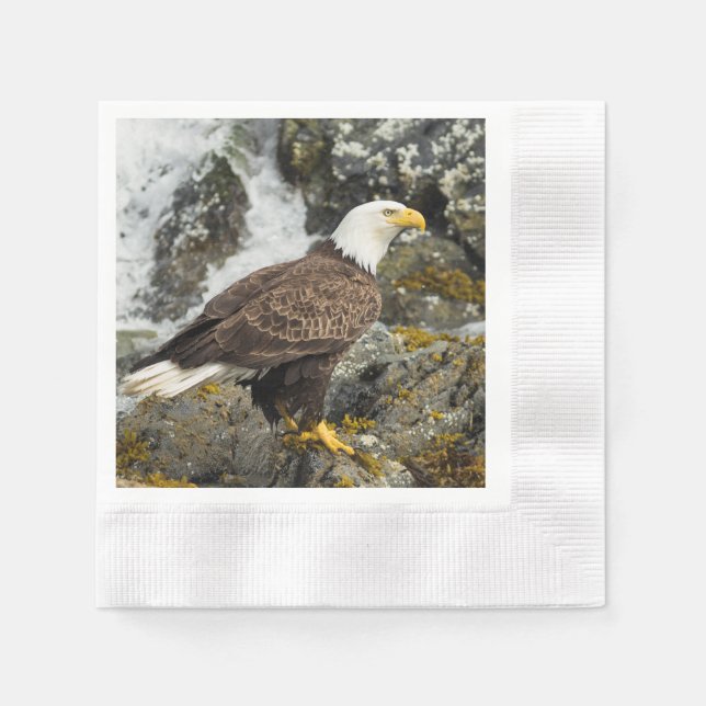 Proud Bald Eagle Napkins (Front)