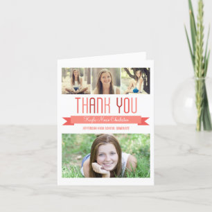 Proud Banner Graduation Thank You Card