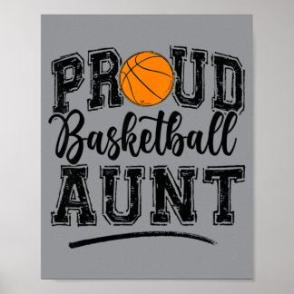 Proud Basball Aunt Auntie Of A Basball Player Poster