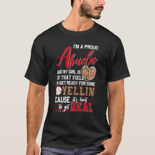 Proud Baseball Abuela Baseball Family Matching T-Shirt
