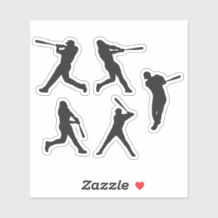 Baseball Pitcher Silhouette' Sticker