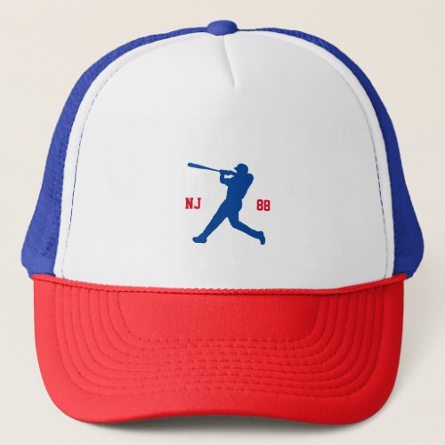 Proud Baseball Batter Silhouette  Text Trucker Hat