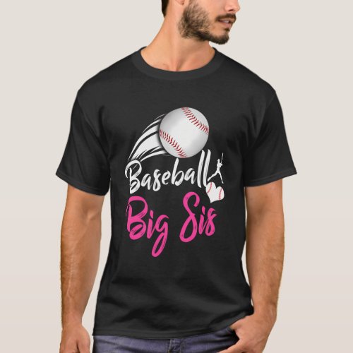 Proud Baseball Big Sis Baseballs Sport Love T_Shirt