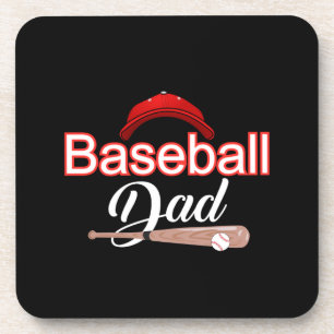 Proud Baseball Dad Champion Team Spirit Sports Beverage Coaster