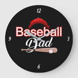 Proud Baseball Dad Champion Team Spirit Sports Large Clock