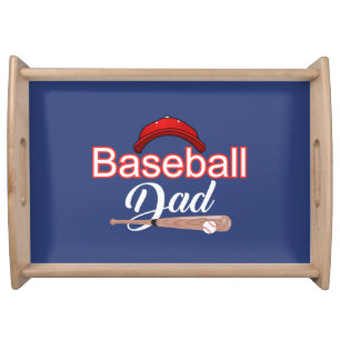 Proud Baseball Dad Champion Team Spirit Sports Serving Tray
