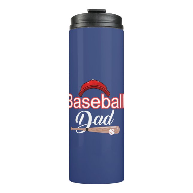 Proud Baseball Dad Champion Team Spirit Sports Thermal Tumbler (Front)