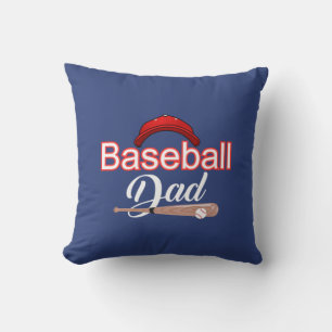 Proud Baseball Dad Champion Team Spirit Sports Throw Pillow