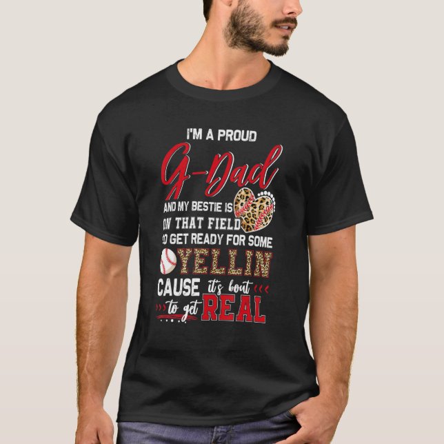 Proud Baseball G Dad Baseball Family Matching T-Shirt (Front)