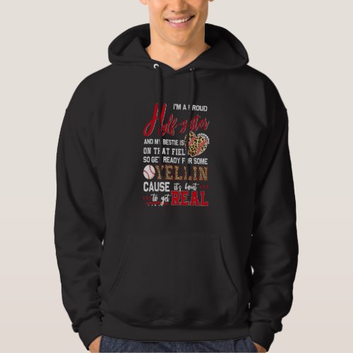 Proud Baseball Half Sister Baseball Family Matchin Hoodie