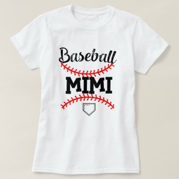 Proud Baseball Mimi Womens Grandma Gift T-shirt by WorksaHeart at Zazzle