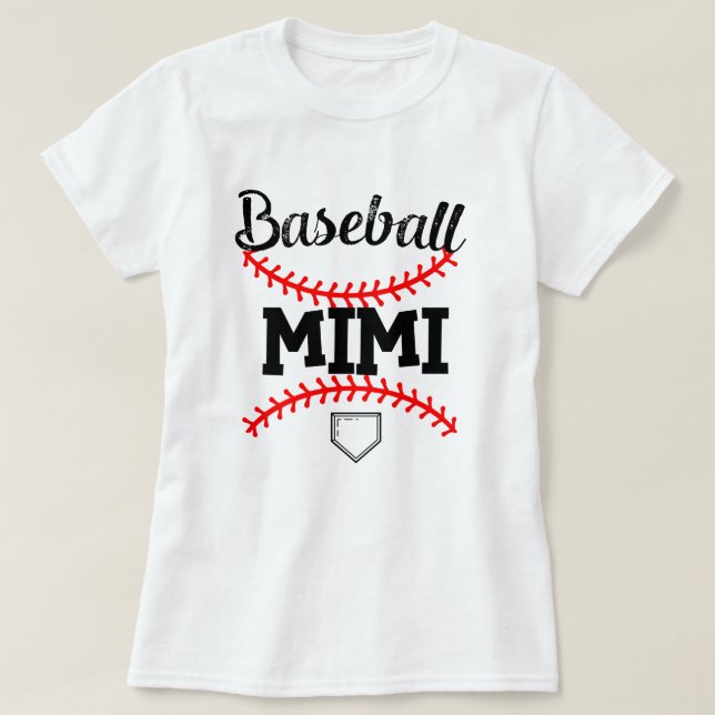 Proud Baseball Mimi Womens Grandma GIft T-Shirt (Design Front)