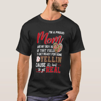 Proud Baseball Mom Baseball Family Matching T-Shirt